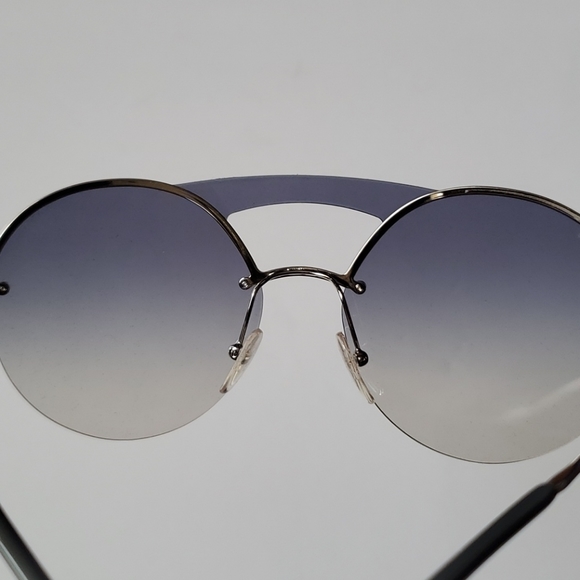 Prada Round Sunglasses in Gray/Silver - Picture 10 of 14